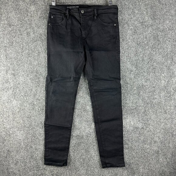AG Adriano Goldschmied Jeans Womens 28  Farrah Skinny Ankle High Rise Black - Picture 1 of 11